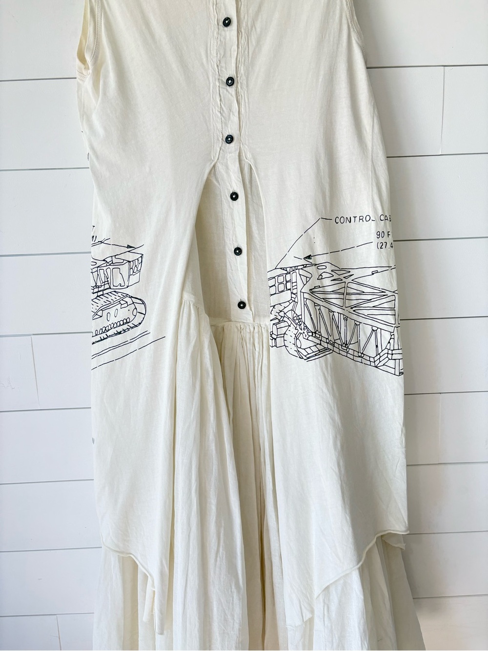 Rundholz Dip NASA Graphic Layered Lagenlook Dress Women’s S Germany - Picture 9 of 16